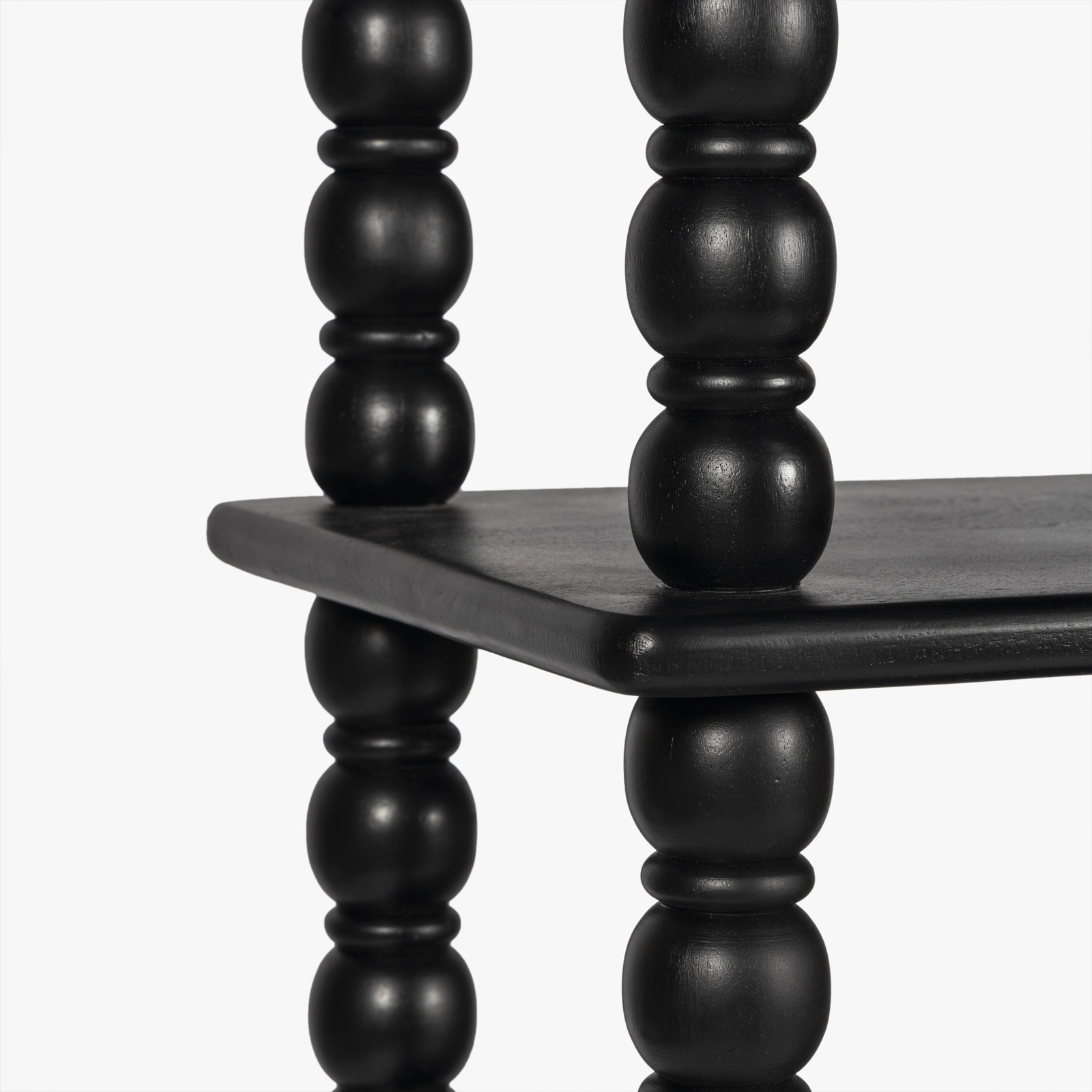 Isabel 16" Acacia Bookcase, Black