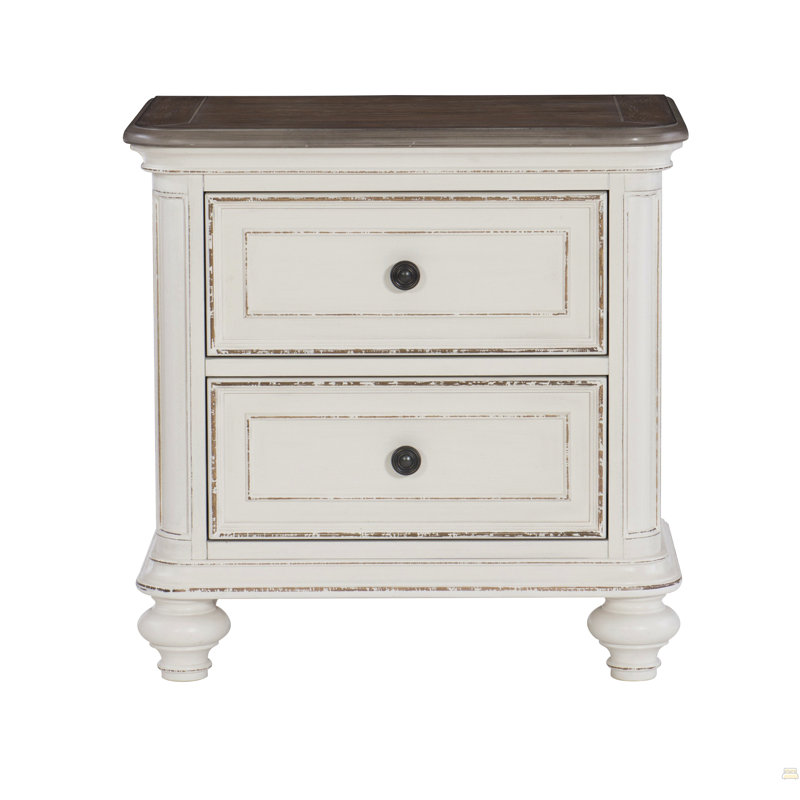 Table de chevet avec tiroirs