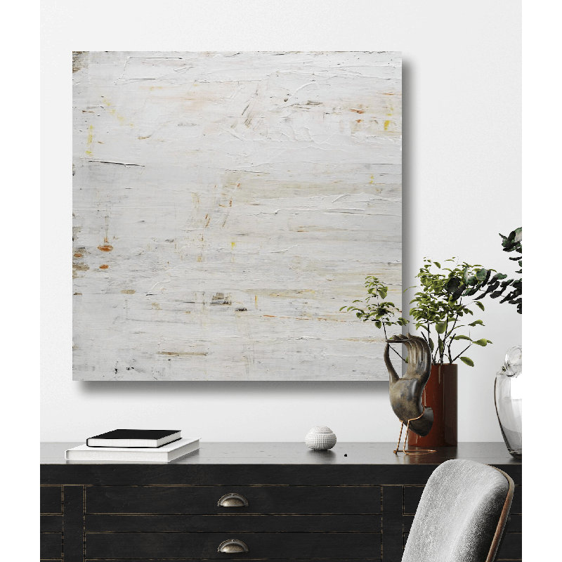 Whipped Cream I - Artist Enhanced Canvas Print, White Framed Canvas, 41.5" H x 41.5" W x 1.75" D