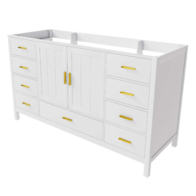 Base de meuble-lavabo moderne avec solutions de rangement à fermeture en douceur