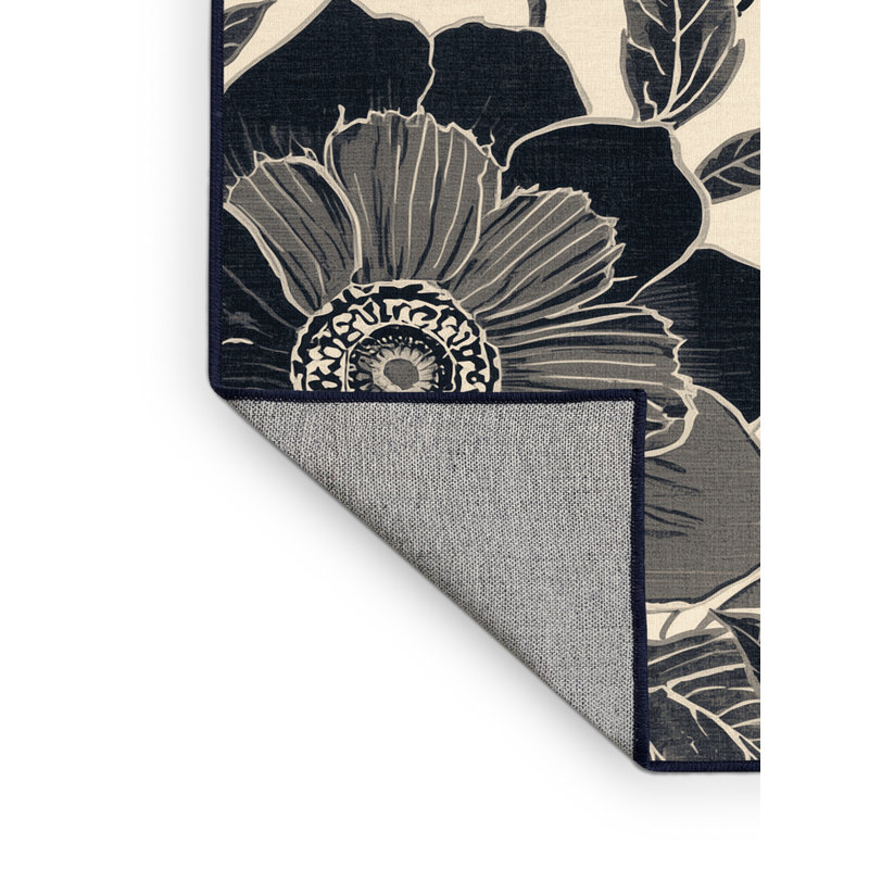 Tapis oriental beige lavable à la machine Pauleta, 6 X 9