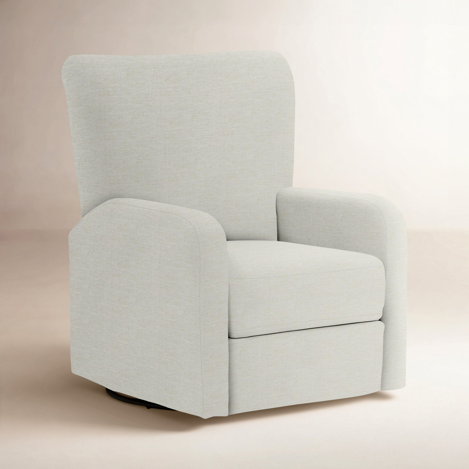 Zakri Swivel Recliner, Nomad Snow Crypton® Chenille