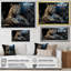 Impression sur toile léopard, reproduction d'animaux de la jungle au clair de lune - camouflage léopard au clair de lune-646864576-646864580