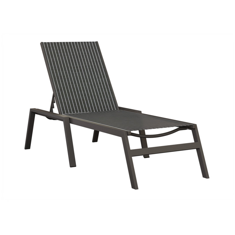 Chaise longue sans accoudoirs Berlin Gardens Vida, Graphite moucheté