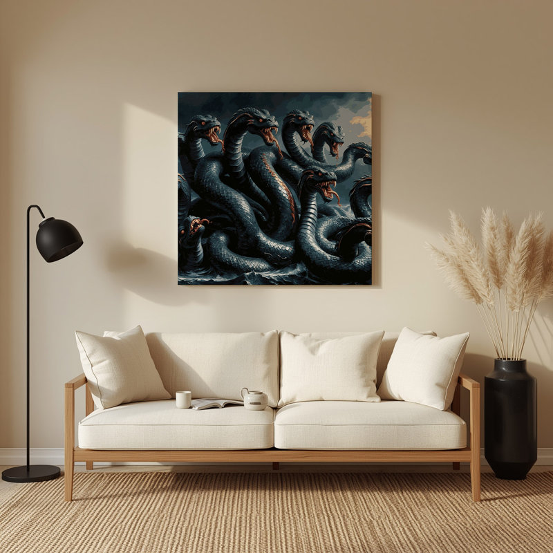 Art mural en métal Sci Fi Hydra, H 144 po x l 144 po x P 0,05 po