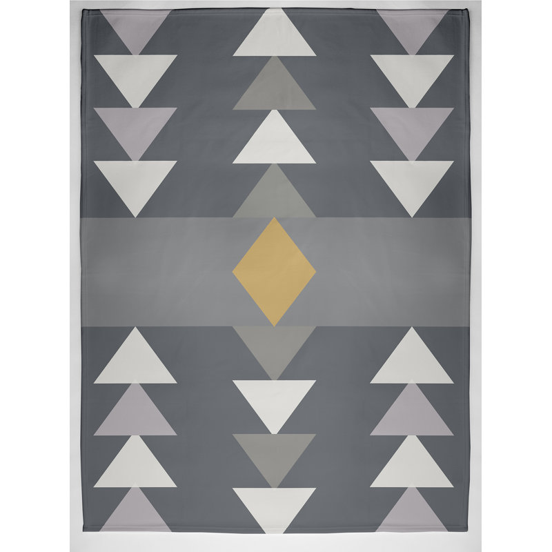 Keshawn Plain Weave / Muslin Throw Blanket, Grey