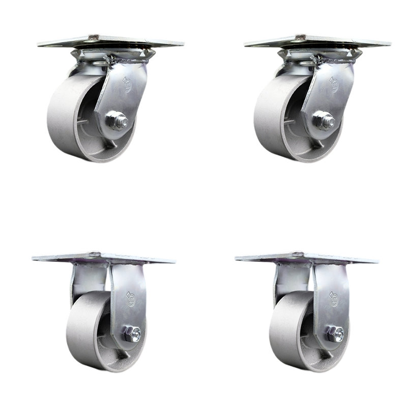 4 Piece Semi Steel Caster Set