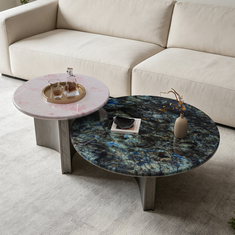 Holz, H 14,2 po x l 31,5 po x P 31,5 po, Vert/rose