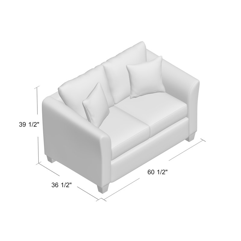 Aniki Upholstered 60.5'' Loveseat, Bronco Slate