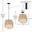 Luminaire suspendu en jute l 19 po Aaryash