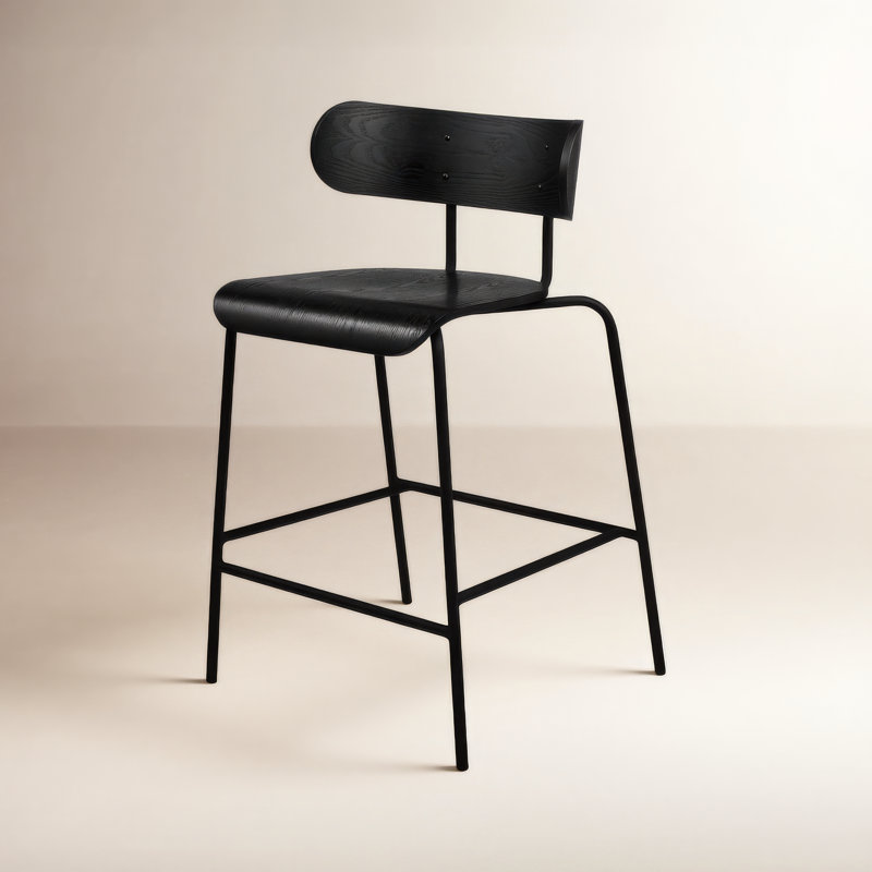 Tabouret de comptoir Bantam, Frêne noir / noir