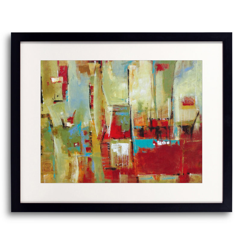 Ultramod par Elizabeth Chapman - Peinture, H 24 po x l 30 po, Papier avec cadre noir