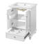 Meuble-lavabo 24 po avec lavabo en céramique, armoire de rangement avec portes à fermeture douce, armoire de salle de bain avec tiroir et séparateurs de tiroir-129669775