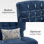 Fauteuil d'appoint rembourré en chenille Antionett-1795272569