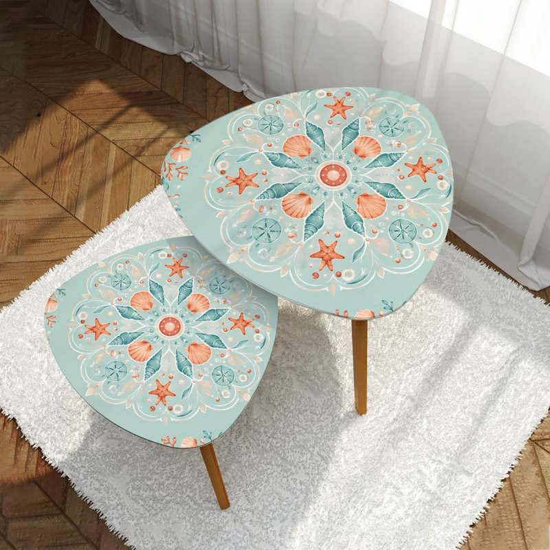 Ensemble de 2 tables basses gigognes Triangle