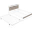 Lit double en métal avec lit gigogne, support et lattes en blanc. Attrayant. Aucun sommier tapissier requis pour le lit gigogne de la chambre à coucher. Finition blanche. Prise en charge. Attrait rustique moderne. Stable, requis. Extra