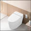 Combinaison de bidet de toilette intelligente avec couvercle / siège ouvert avec capteur de pied, buse autonettoyante, siège chauffant, veilleuse, commande à bouton, chasse d'eau en cas de panne de courant, fermeture en douceur, chasse automatique, ave