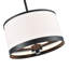 Paynter - Luminaire suspendu - Finition noire - Abat-jour en tissu blanc coquille d'œuf doux-1495381055-1495381048