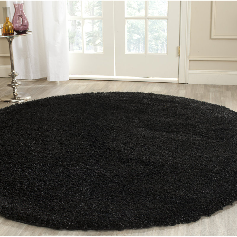 Schaeffer Solid Colour Hand Hooked Area Rug, Round 122 cm
