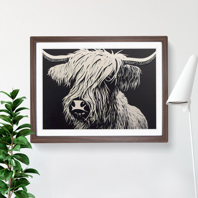 Thrilling Highland Cow 1 Piece Single Picture Frame Wall Art