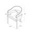 Chaises d'appoint Leathaire avec base à trois pieds en chrome doré mat-164494867