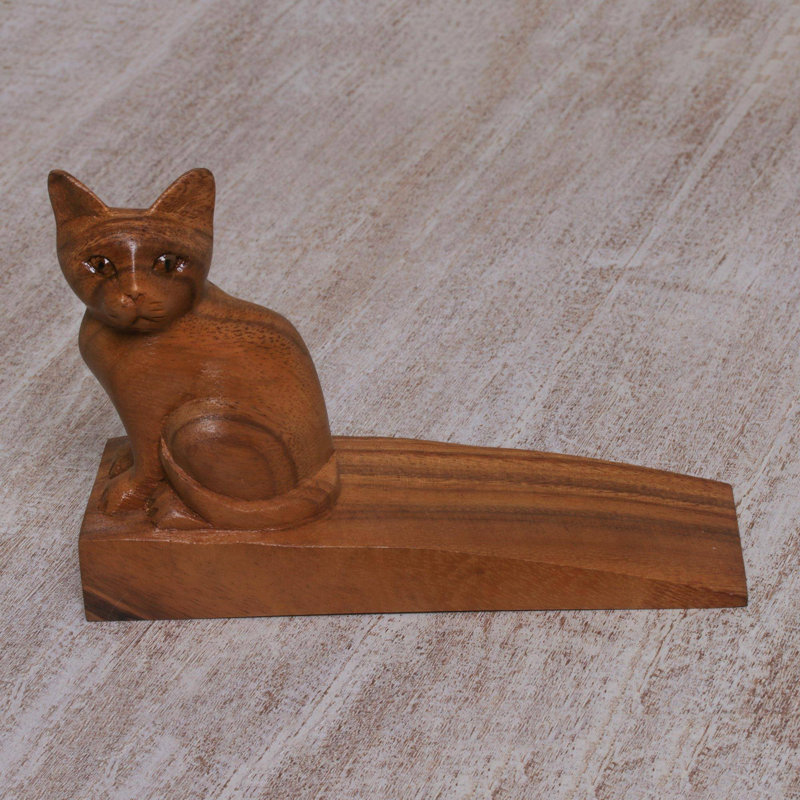 Butoir de sol en bois Kitten