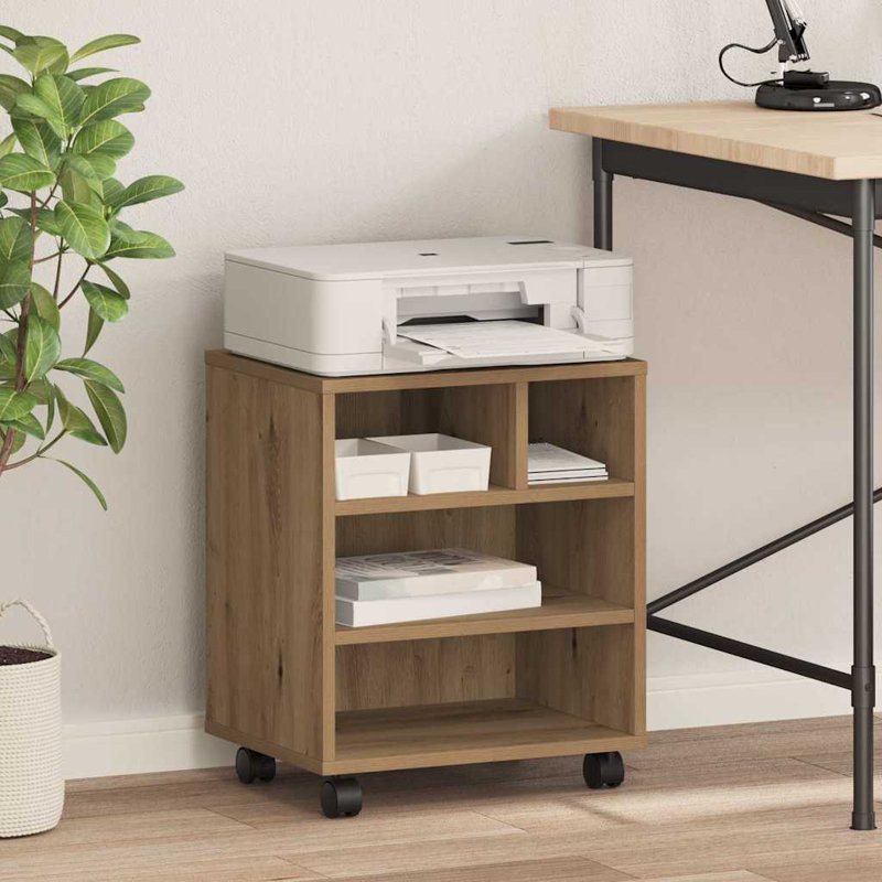 48cm H x 41cm W Printer Stand, Artisan Oak