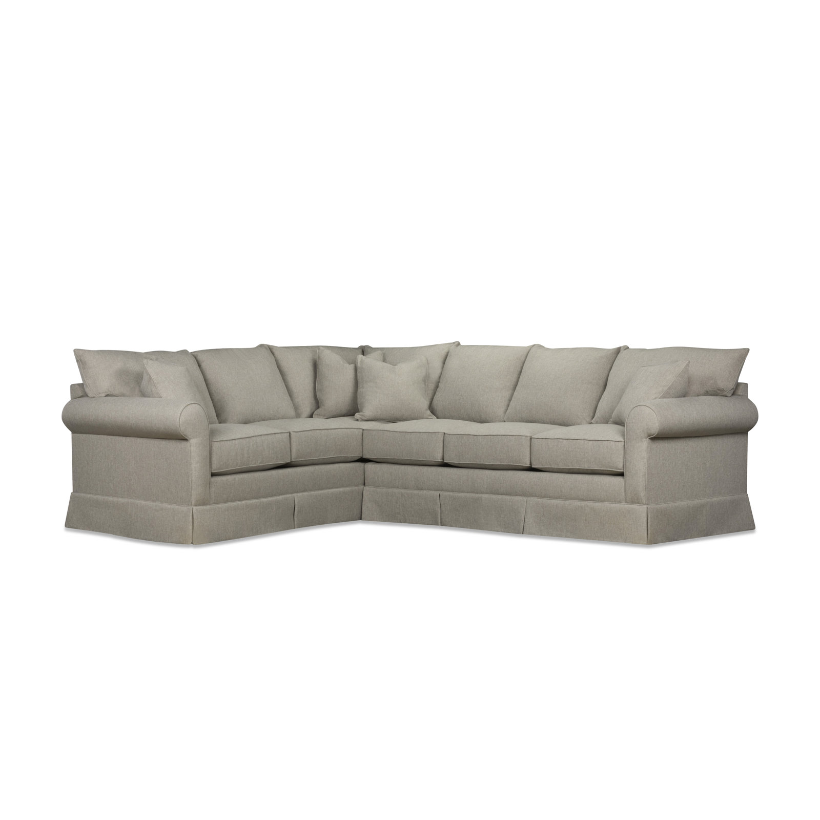 Friedman 2 - Piece Upholstered Sectional, Left Hand Facing, Drusky Linen Sustain® Basketweave