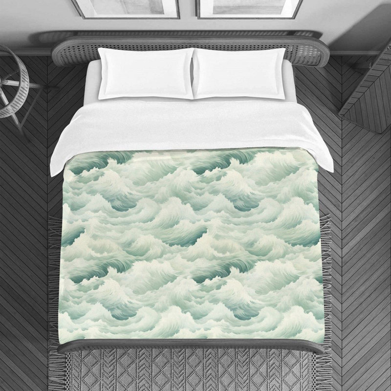 Coastal Seafoam Bedding, Queen Duvet Cover