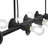  48"L 8-Light Black Metal Industrial Chandelier