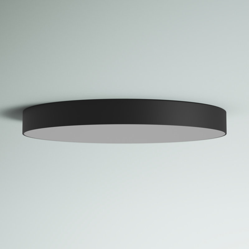 Warrenton Acrylic LED Flush Mount, 0.75" H 9" W x 9"D, Black