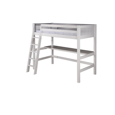 Lit plateforme simple en bois massif Friedemar