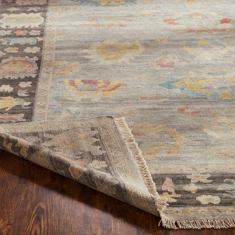 Colorburst Oushak Hand Knotted Area Rug, Rectangle 2' x 3'