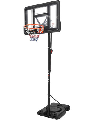 Panier de basketball portatif réglable 5,58 à 10 pi avec base élargie et panneau arrière en PC, but intérieur / extérieur pour allée, cour, famille, enfants, adultes