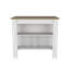 Brooklyn Kitchen Island Table with Open Storage Shelves and Prep Workstation-119307359-119307360-132834839