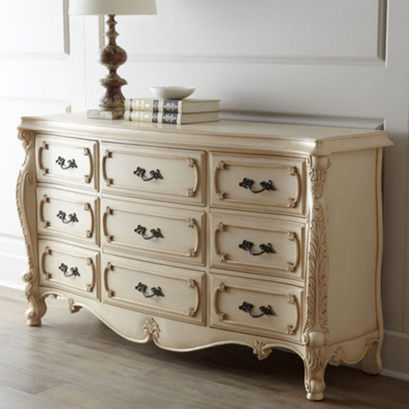 French Vintage Living Room Porch Cabinet 62.9'' Sideboard