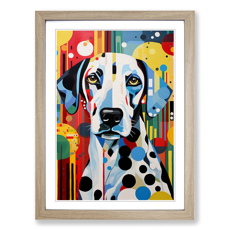 Dalmation Constructivism - Single Picture Frame Print on Wood