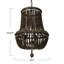 Lustre en perles de bois drapé-1978718503