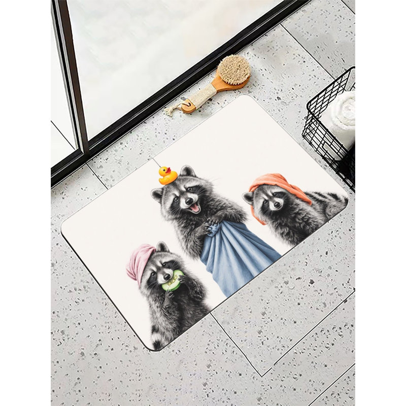 Tapis de bain raton laveur Raccoon, 16 x 24