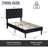 Twin Size Bed Set Upholstered Platform With Adjustable Diamond Tufted Headboard-2064481992