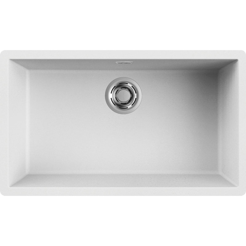 Multa Single Bowl Inset Kitchen Sink, White