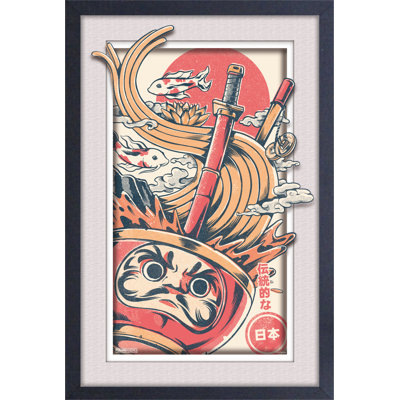Ilustrata - DarumaRamen 11 x 17 sous plexi, affiche encadrée