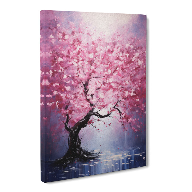 Cherry Blossom Tree Action Painting No.2 - Print, 50cm H x 35cm W x 3cm D