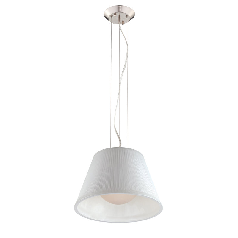 Luminaire suspendu conique à 1 lumière Ribo, Blanc