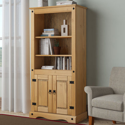 Recdo 170cm H x 75cm W Solid Wood Standard Bookcase