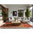 Soft Plush Eakes Bohemian Block Print Area Rug in Brown – LightBrown Binding-1926382391