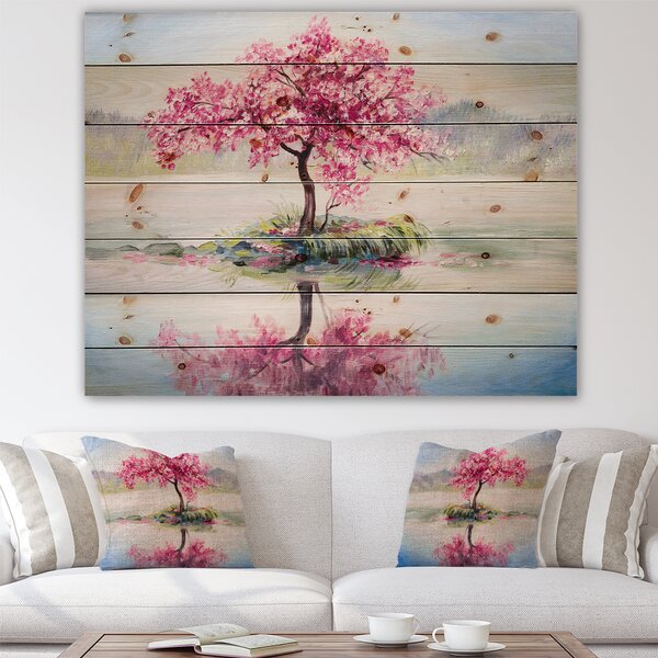 https://assets.wfcdn.com/im/81425553/resize-h600-w600%5Ecompr-r85/1372/137264443/Japanese+Cherry+Blossom+Tree+On+Little+Idyllic+Island+On+Wood+Painting.jpg