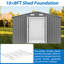 Remise d'extérieur en métal 10 x 8 pi avec protection verrouillable - toutes saisons, grise, pelouse et pluie-118112015-118112012