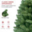 Arbre de Noël artificiel vert non éclairé avec branches en PVC, base pliante en métal-835026232