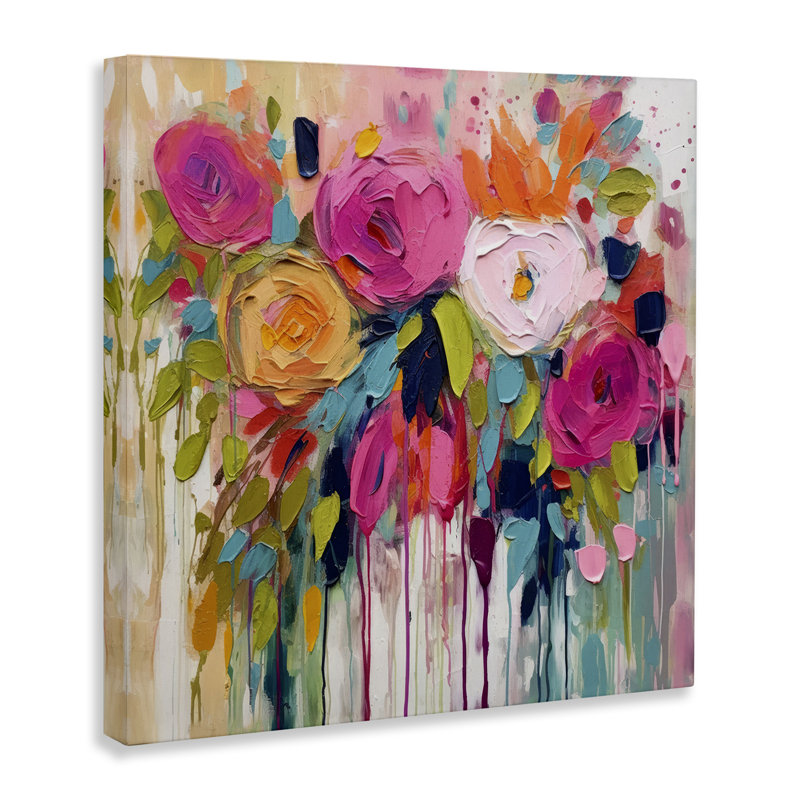 Art urbain sur toile, "Urban Paint Bouquet" par Irena Orlov , H 30 po x l 30 po